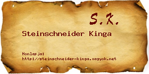 Steinschneider Kinga névjegykártya